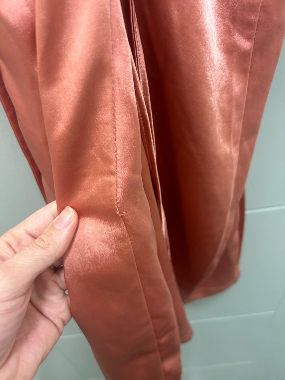 Urban Outfitters Pink Satin Seamed Mini Slip Dress NWT Medium Y2K Party Cocktail - Picture 10 of 10